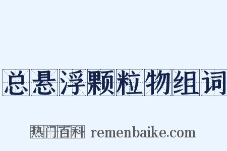 总悬浮颗粒物组词是什么意思的图片